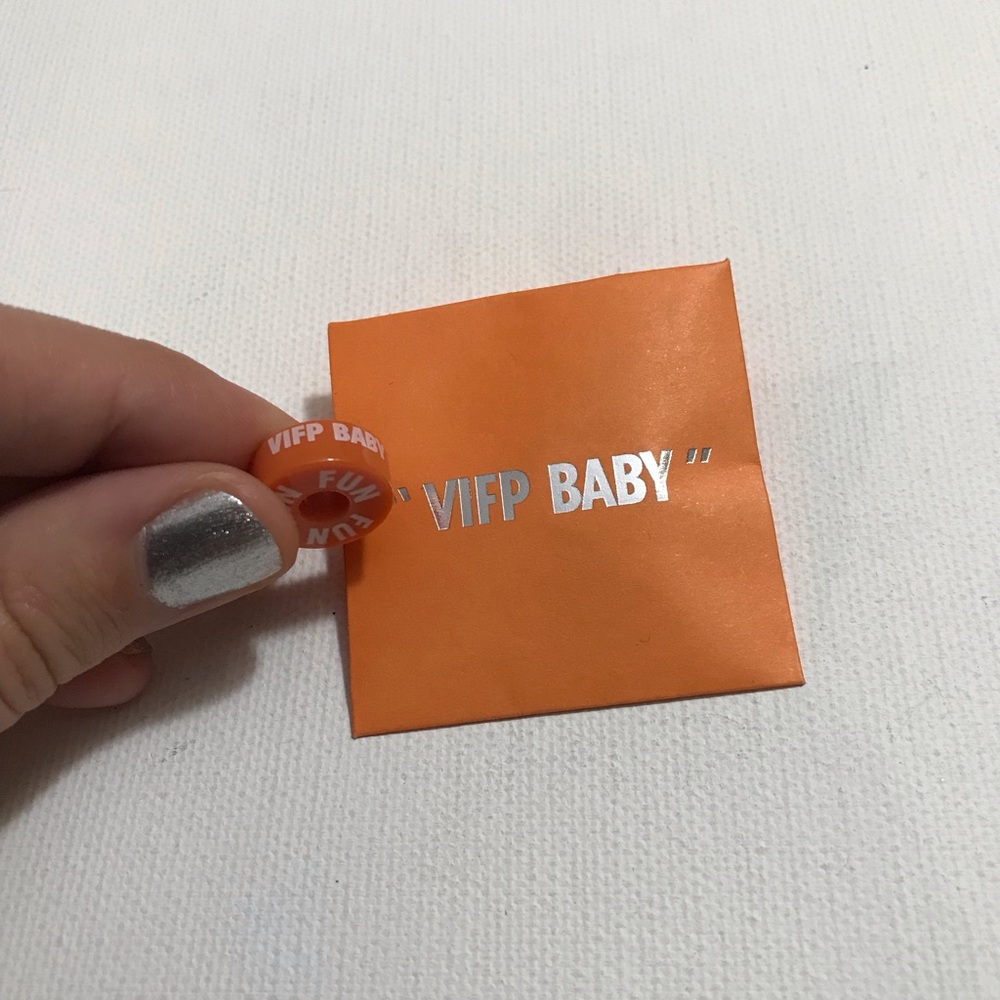Effy Delicate Orange Fun VIFP Baby Acrylic Charm for Necklace or Bracelet